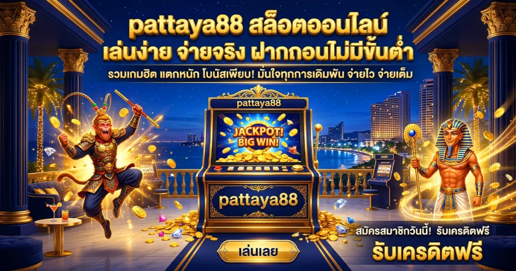 pattaya88 สล็อตออนไลน์ เล่นง่าย จ่ายจริง ฝากถอนไม่มีขั้นต่ำ