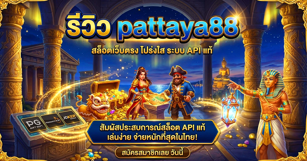 รีวิว pattaya88 โปร่งใส ระบบ API แท้ เชื่อมต่อค่าย