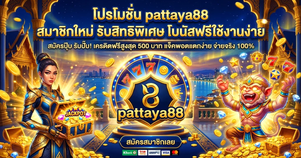 โปรโมชั่น pattaya88 สมาชิกใหม่ รับสิทธิพิเศษ โบนัส